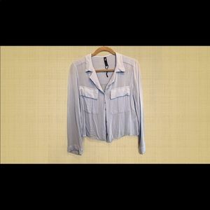 Zara baby blue blouse